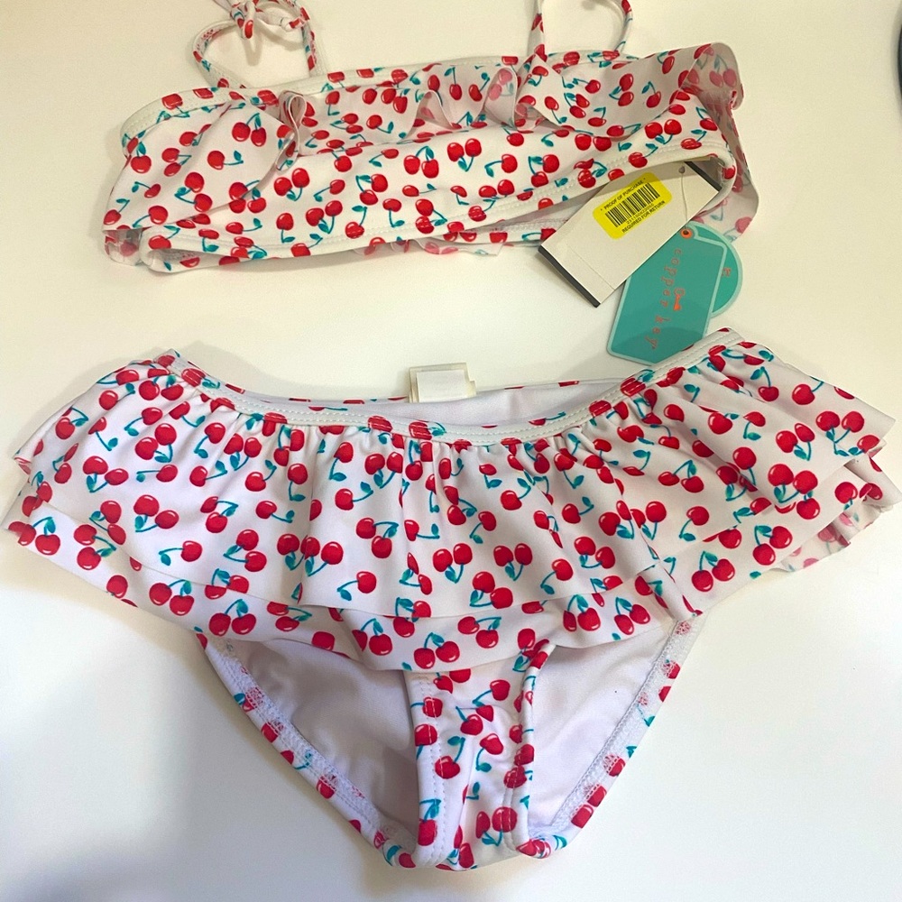 6x Copper Key Red Cherry Bikini
